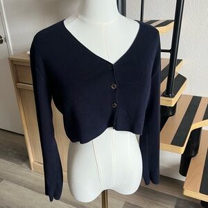 Navy cardigan